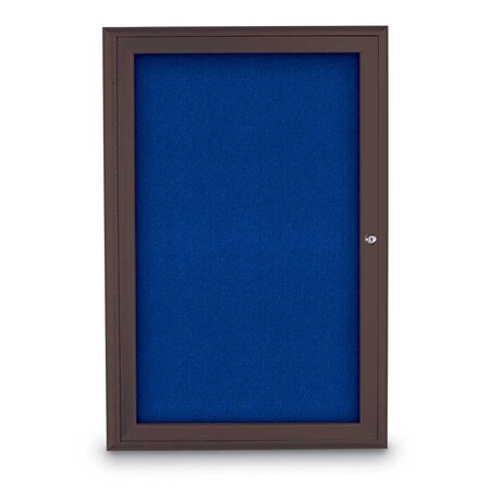 United Visual Products Sliding Door Indoor Enclosed Corkboard, 9 UV9029ACSH-WHITE-PUMICE